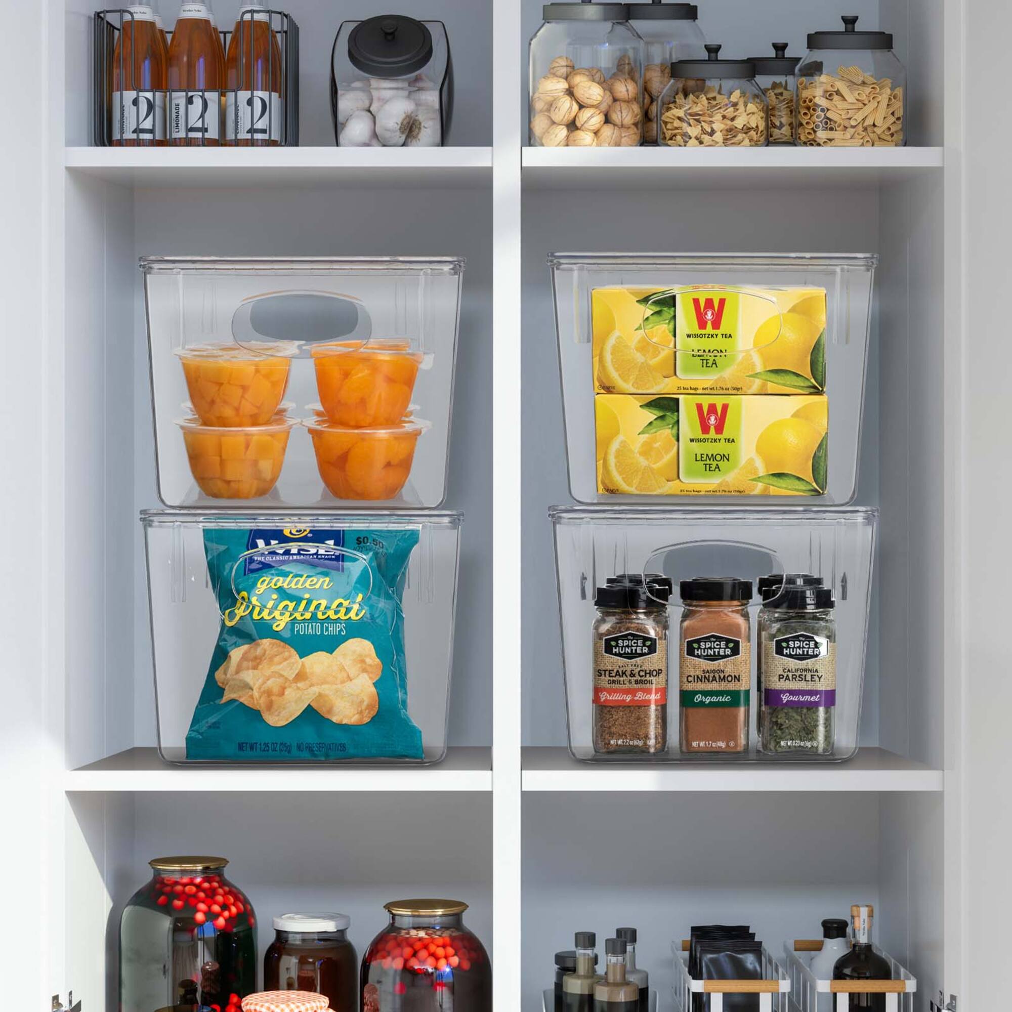 Sorbus Clear Storage Bins with Lids